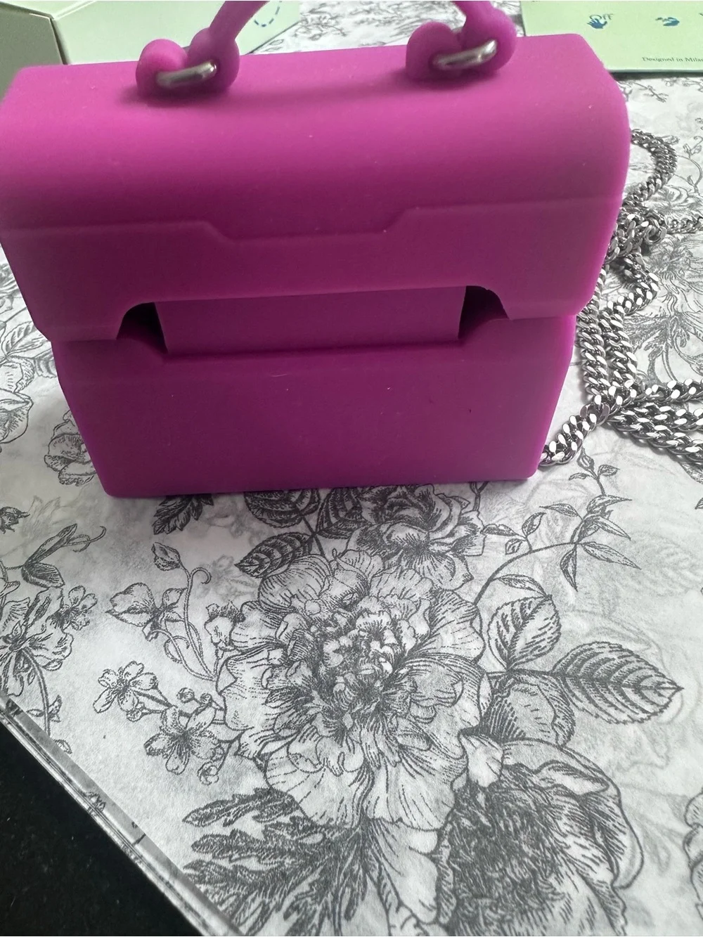Off-White Purple Mini 'Virgil Was Here' Shoulder Bag